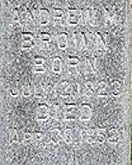 Brown Andrew tombstone