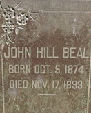 John Beal tombstone