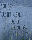 Justin Hook tombstone for decades page