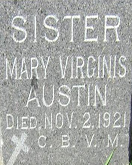 Sister Mary Virginis tombstone 165