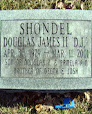Douglas "D.J." Shondel II gravestone