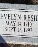 Evelyn Resh gravestone