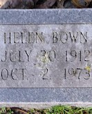Helen Bown gravestone