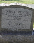 John Erickson gravestone