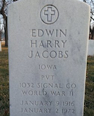 Edwin Jacobs gravestone