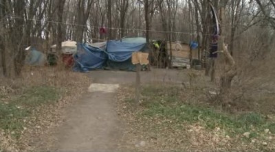 Homeless camp in Des Moines