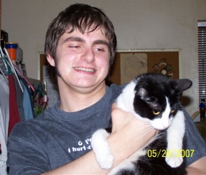 Ben Roseland with cat