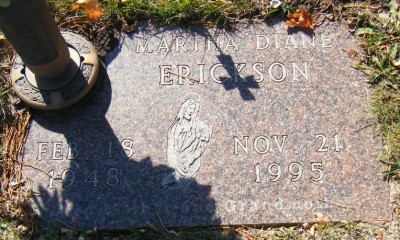 Martha Erickson gravestone