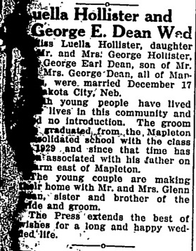 George Dean weds