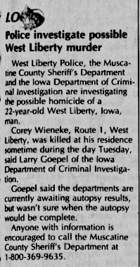 Courtesy The Daily Iowan, Oct. 15, 1992
