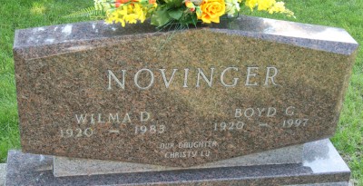 Boyd Novinger headstone (Courtesy Julia Johnson)