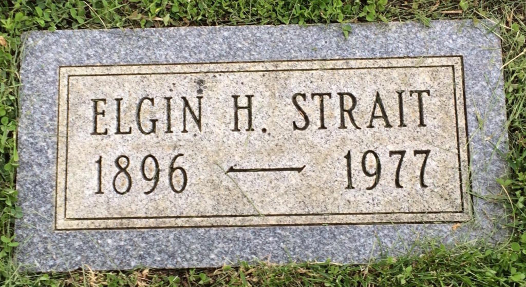 Elgin Strait headstone
