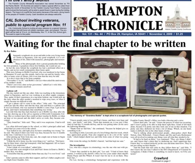 Hampton Chronicle article on Bobbi Crawford