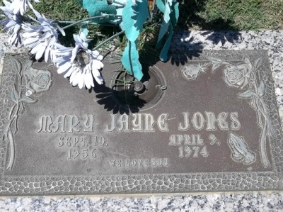 Mary Jayne Jones gravestone