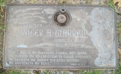 Roger Warren's gravestone