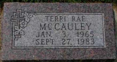Terri McCauley's gravestone