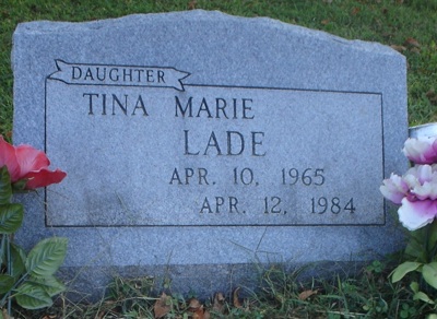 Tina Lade's gravestone