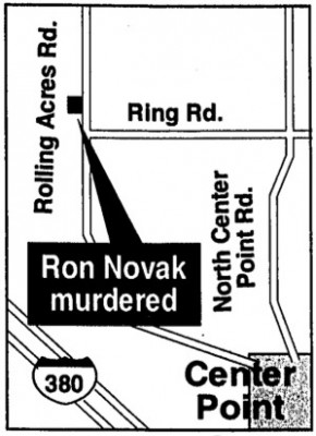Map of where Novak murdered