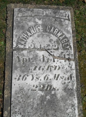 Nathaniel Carnagey's gravestone