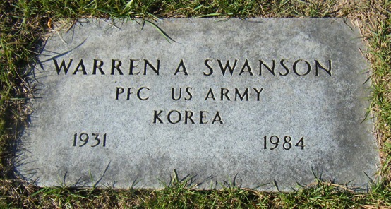 Warren Swanson gravestone