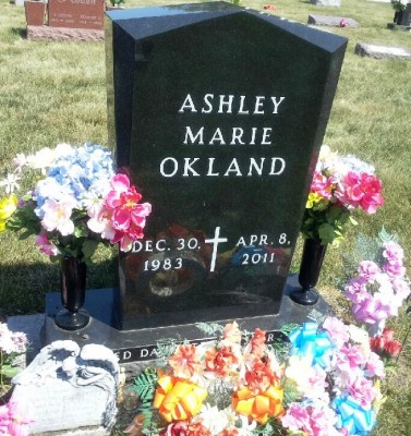 Ashley Okland gravestone