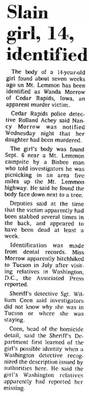 Courtesy Tucson Daily Citizen, Oct. 29, 1976