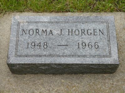 Norma Jean Horgen gravestone