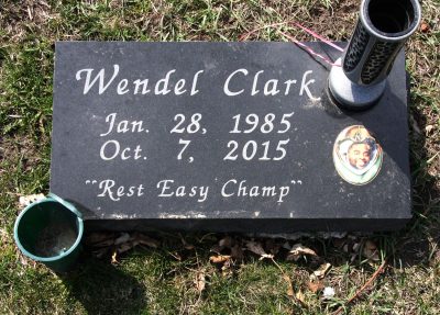 Wendel Clark gravestone