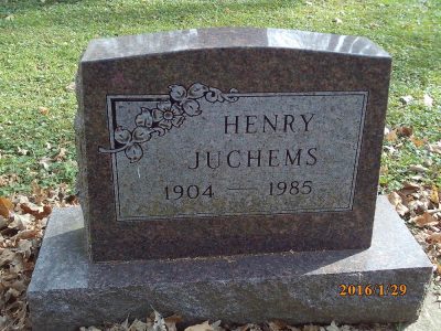 Henry Juchems gravestone